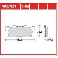 Bremsbelagsatz TRW MCB821SRM Bremsbelagsatz TRW MCB821SRM von Trw