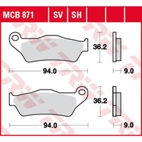 Bremsbelagsatz TRW MCB871SV von Trw