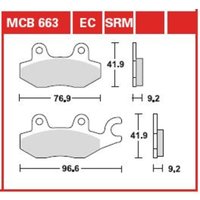 Bremsbelagsatz TRW MCB663EC Bremsbelagsatz TRW MCB663EC von Trw