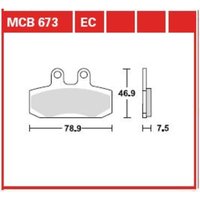 Bremsbelagsatz TRW MCB673EC Bremsbelagsatz TRW MCB673EC von Trw
