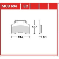 Bremsbelagsatz TRW MCB694EC Bremsbelagsatz TRW MCB694EC von Trw