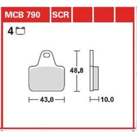 Bremsbelagsatz TRW MCB790SCR Keine Strassenzulassung von Trw