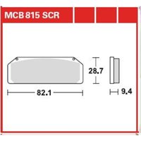 Bremsbelagsatz TRW MCB815SCR Keine Strassenzulassung von Trw