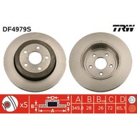 Bremsscheibe TRW DF4979S hinten, belüftet, hochkarbonisiert, 1 Stück Bremsscheibe TRW DF4979S hinten, belüftet, hochkarbonisiert, 1 Stück von Trw