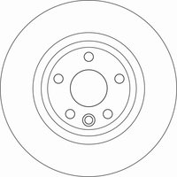 Bremsscheibe TRW DF6947 hinten, voll, hochkarbonisiert, 1 Stück von Trw