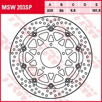 Bremsscheibe TRW MSW203SP, 1 Stück von Trw
