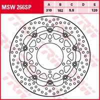 Bremsscheibe TRW MSW266SP, 1 Stück von Trw