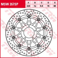 Bremsscheibe TRW MSW267SP, 1 Stück von Trw