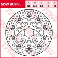 Bremsscheibe TRW MSW288SP-L Links, 1 Stück von Trw
