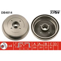 Bremstrommel TRW DB4014 von Trw