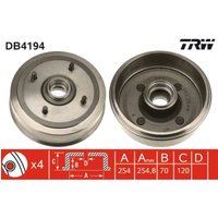Bremstrommel TRW DB4194 von Trw