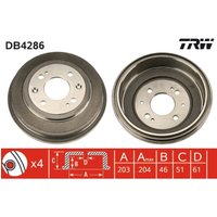 Bremstrommel TRW DB4286 von Trw