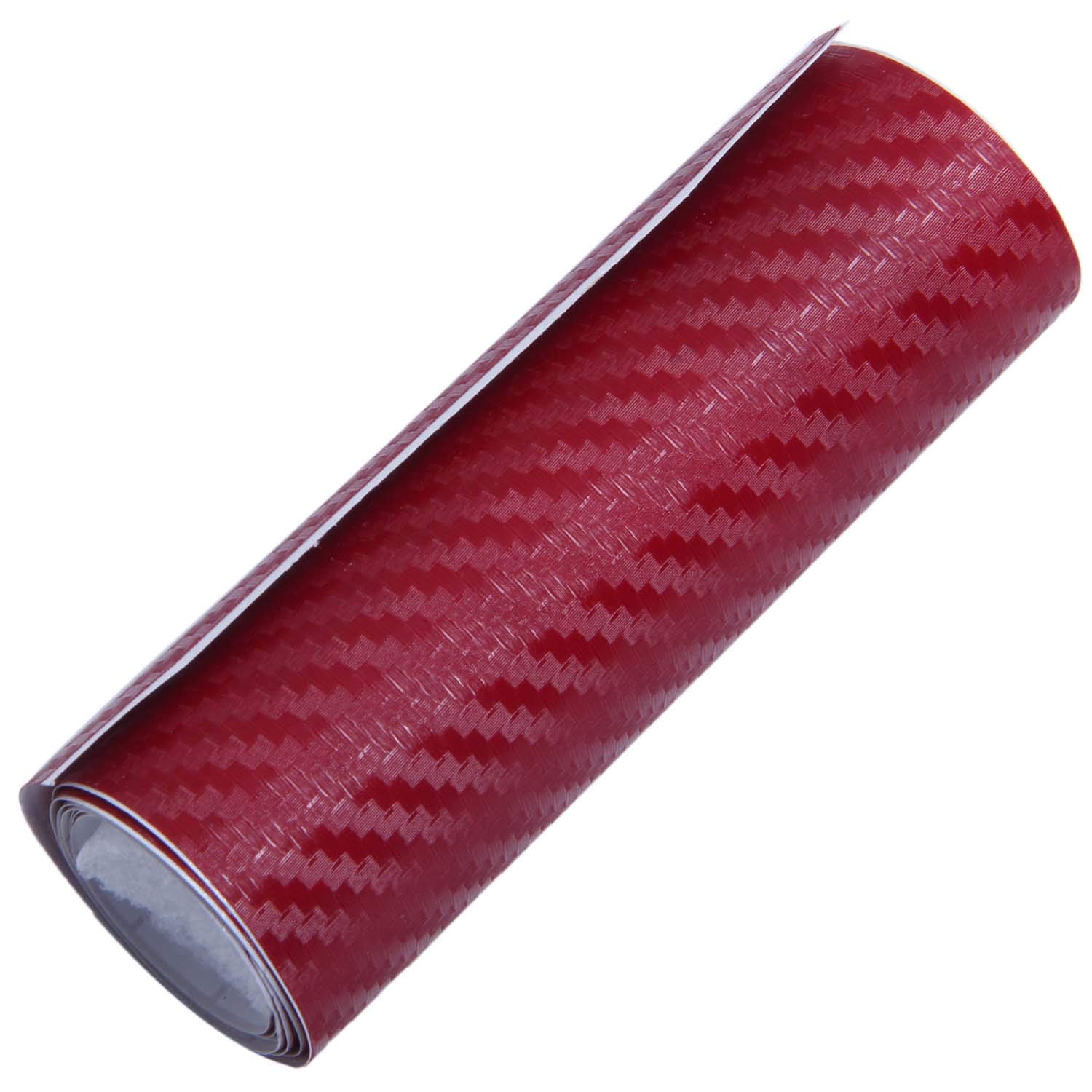 TsoLay Auto Auto Auto DIY 3D Carbon Fiber Vinyl Wrap Rolle Folie Aufkleber 70X10Cm Wein Rot von TsoLay