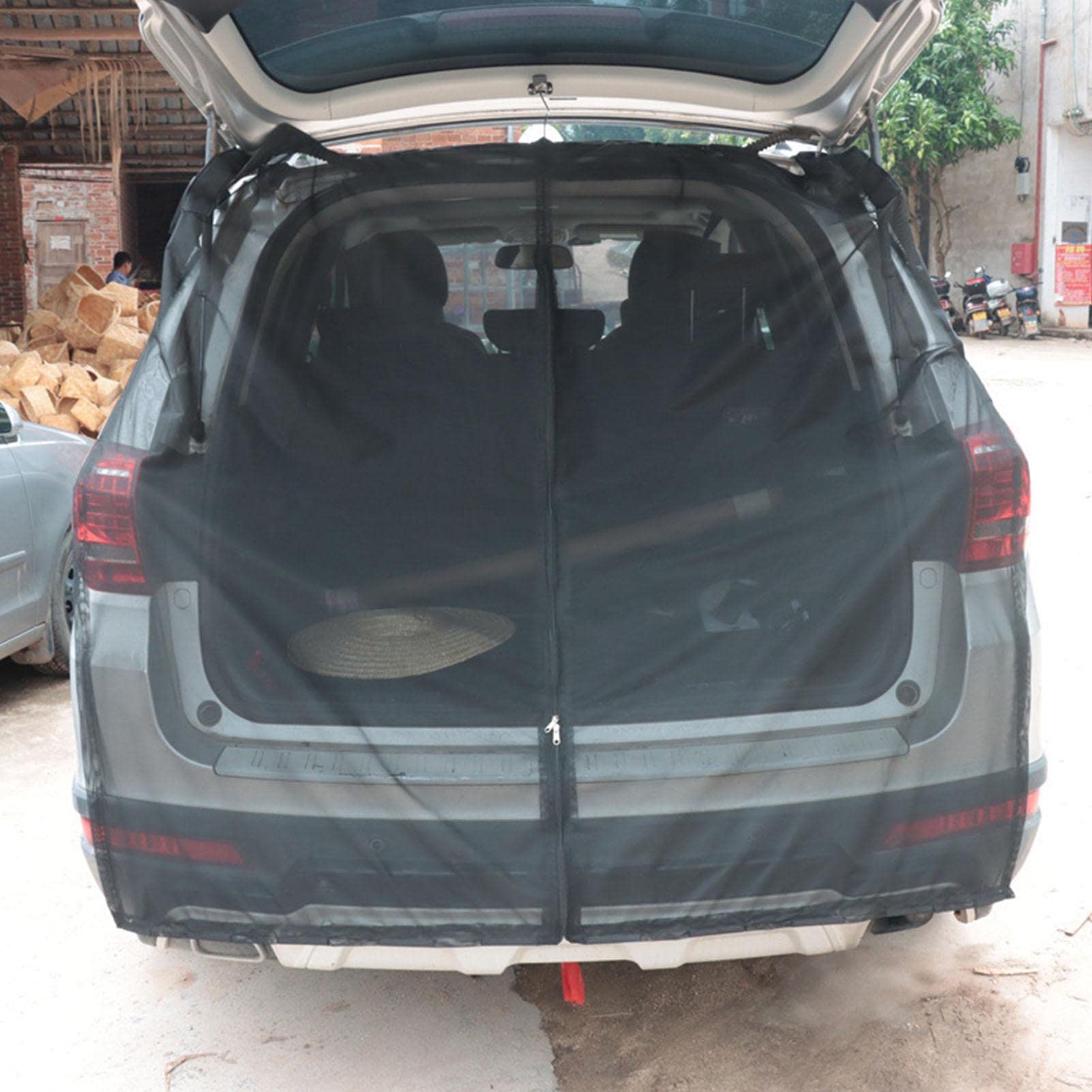 Tsuchiya Auto Heckklappe Moskitonetz | Auto Heckklappe Flügeltür Sonnenschutz | Magnetisch Fliegengitter Vorhänge | Auto Heckscheibe Mesh Mückennetz Belüftung Für Camping Angeln Selbstfahrertour von Tsuchiya