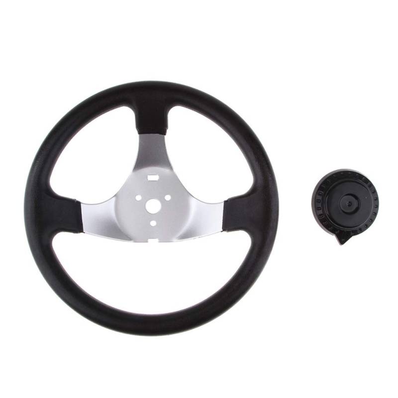Tubayia 300mm Metall Universal Lenkrad für 150-250cc Motoren ATV Go Kart Buggy Quad usw von Tubayia