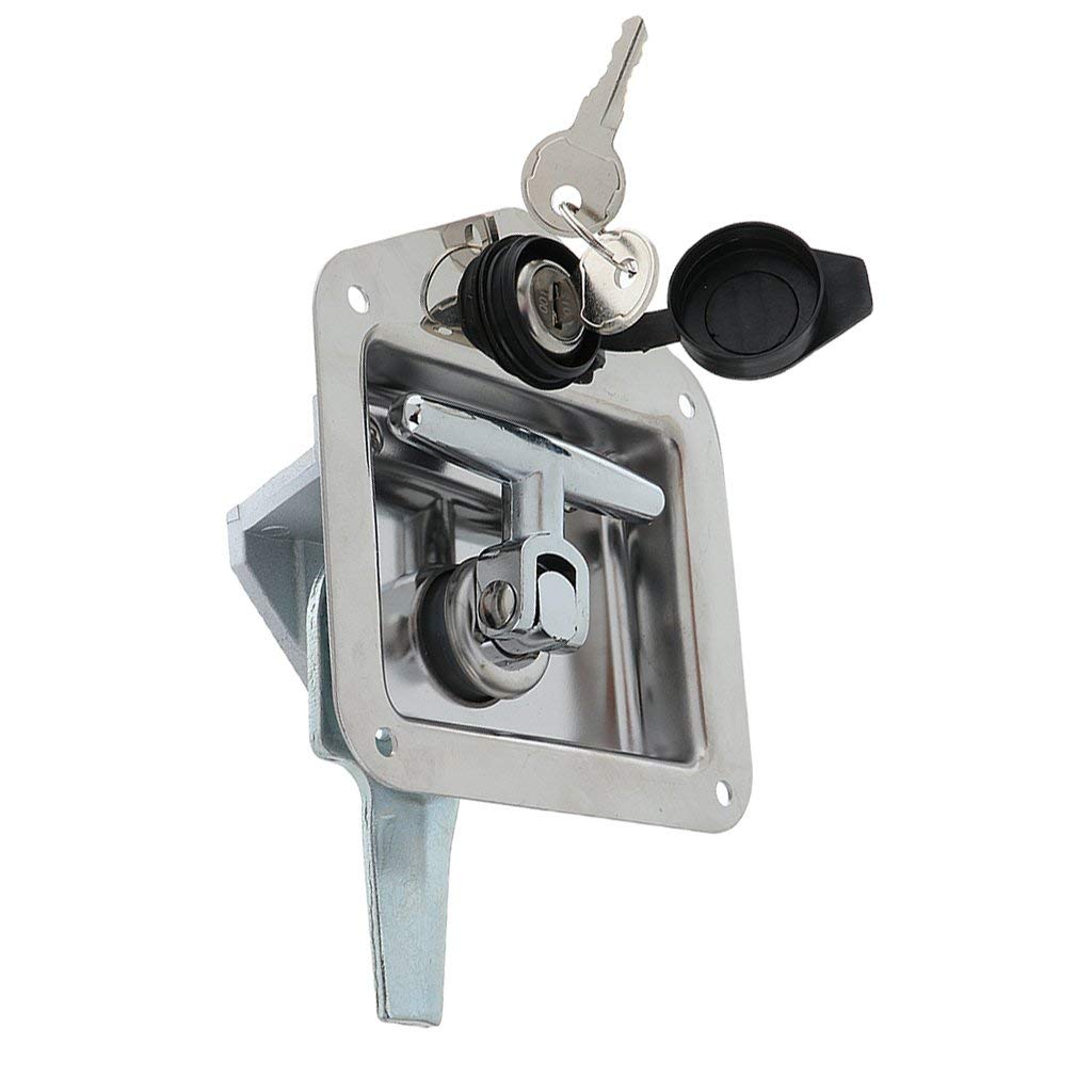 Tubayia Edelstahl T-Handgriff Werkzeugkasten Verschluss Schloss mit 2 Pcs Schlüssel für LKW-Anhänger Tubayia Edelstahl T-Handgriff Werkzeugkasten Verschluss Schloss mit 2 Pcs Schlüssel für LKW-Anhänger von Tubayia