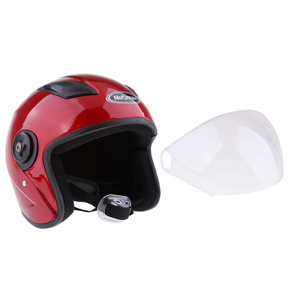 Tubayia Motorradhelm Klapphelm Integralhelm Schutzhelm Motorrad Helm mit Sonnenblende für Damen (Rot) von Tubayia