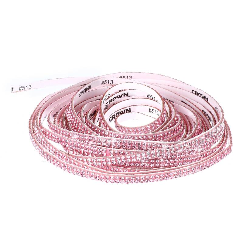 Tucnoeu Strassband Selbstklebend, 5m Autozubehör Innenraum Glitzerband Selbstklebend, Kristall-Strassband-Aufkleber für DIY Kunsthandwerk und Geschenkdekoration(Rosa) von Tucnoeu
