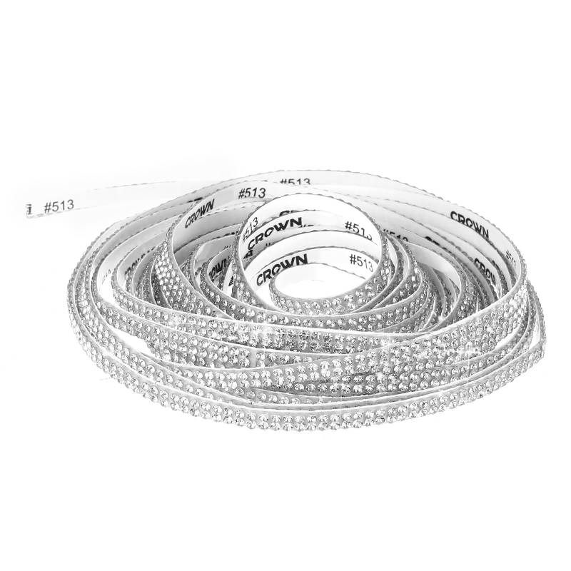 Tucnoeu Strassband Selbstklebend, 5m Autozubehör Innenraum Glitzerband Selbstklebend, Kristall-Strassband-Aufkleber für DIY Kunsthandwerk und Geschenkdekoration(Weiß) von Tucnoeu