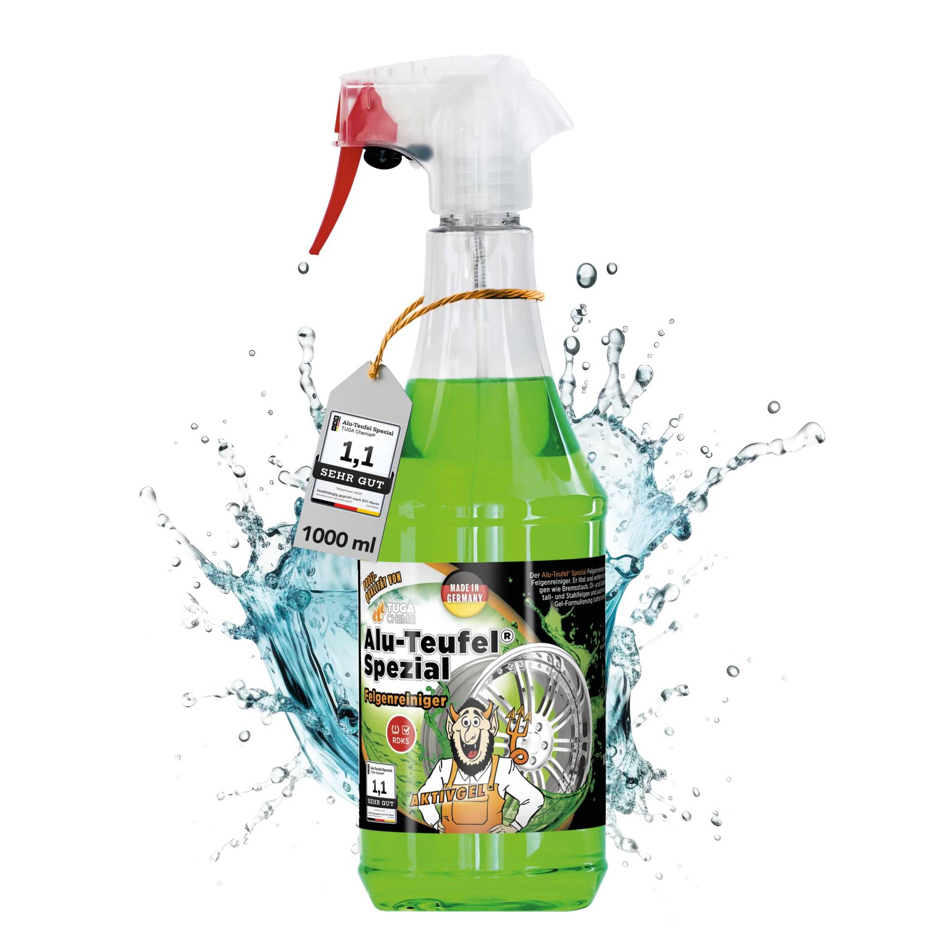TUGA Alu-Teufel Spezial Felgenreiniger Aktiv-Gel für glänzende Alufelgen dank säurefreier Schmutzentfernung 1l Made in Germany TUGA Alu-Teufel Spezial Felgenreiniger Aktiv-Gel für glänzende Alufelgen dank säurefreier Schmutzentfernung 1l Made in Germany von Alu-Teufel