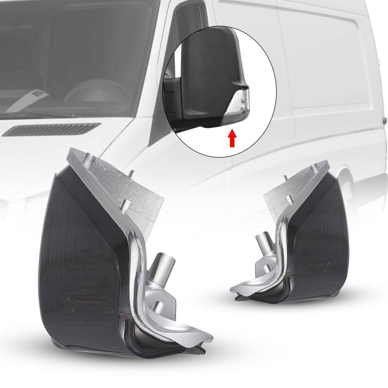 Blinker für Mercedes Benz MB Sprinter 906 06/2006-01/2018, 907/910 02/2018-up, Volkswagen VW 30-50 (2E) 2006-2016, 1 Paar, linke und rechte Seite, Spiegel Blinker Seitenblinker Blinkleuchte von Tula Motoren
