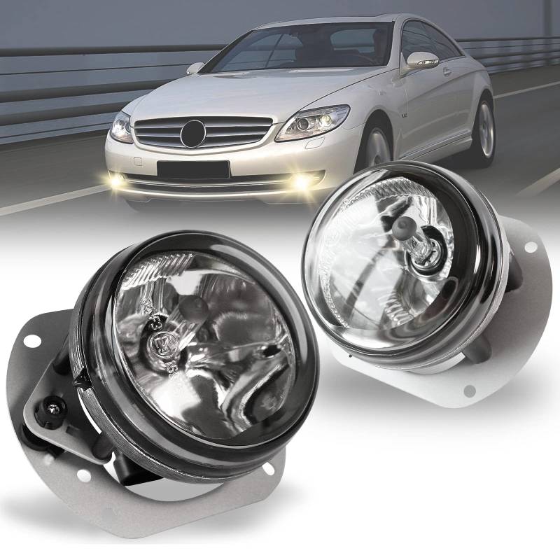 Tula Motoren Nebelscheinwerfer für 02-09 C209 W204 S204 W211 A209 C216 W164 W251 V251 R230 für AMG Set Stoßstange(63 AMG 280 320 350 350 500 2. 00 220 240 300 180) Ein Paar H7 (Klar Linse-N) von Tula Motoren