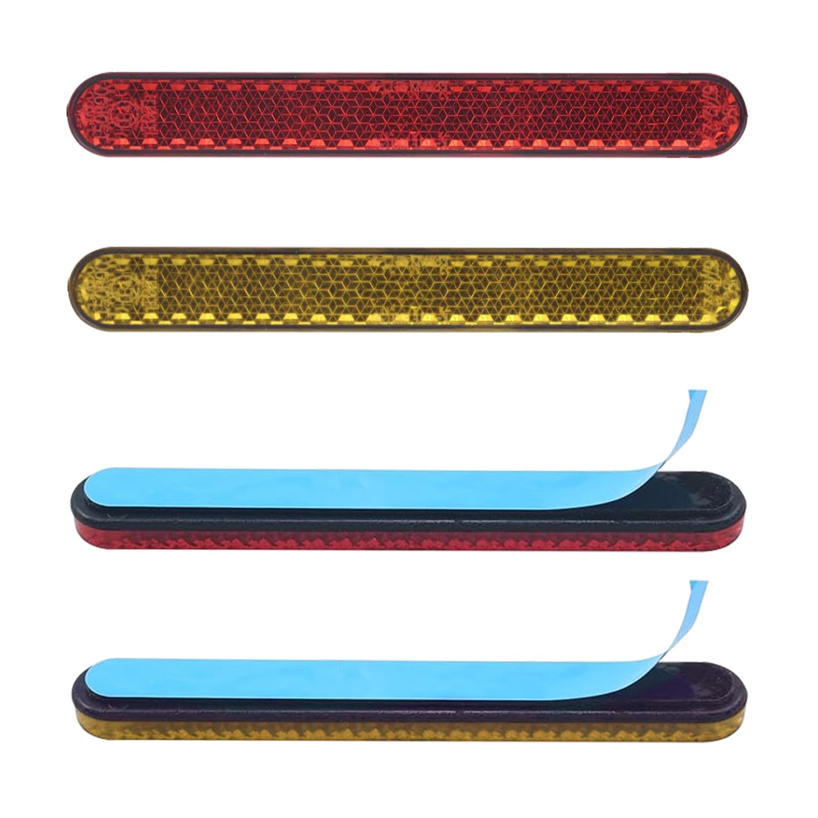 Tulov 4 Stück Rechteckiger Reflektor, 100 x 13 x 7mm Motorrad Reflektor, Motorrad Hinten Reflektoren Selbsteklbend, Rot und Gelb RüCkstrahler für Fahrrad, E4 Motorrad und Scooter Tulov 4 Stück Rechteckiger Reflektor, 100 x 13 x 7mm Motorrad Reflektor, Motorrad Hinten Reflektoren Selbsteklbend, Rot und Gelb RüCkstrahler für Fahrrad, E4 Motorrad und Scooter von Tulov