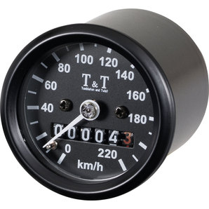 T&T mechanischer Tachometer -220 KM/H, k-Wert 1,4, M12 Tumbleton and Twist von Tumbleton and Twist