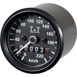T&T mechanischer Tachometer -220 KM/H, k-Wert 1,4, M12 Tumbleton and Twist von Tumbleton and Twist