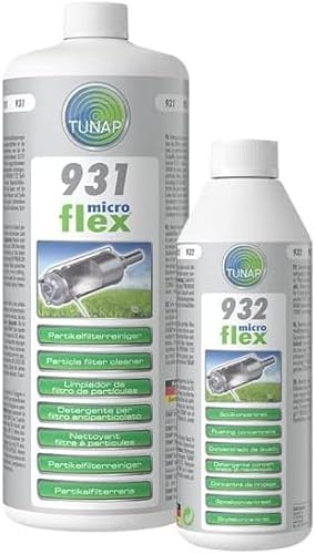 TUNAP PRAKTISCHES Set FÜR PARTIKELFILTER-Reinigung MICROFLEX 931 Partikelfilter Reiniger 1L + 932 PFR Spülung 500ml UNIVERSAL FÜR Benzin BPF UND Diesel DPF Particulate Filter Cleaner von TUNAP