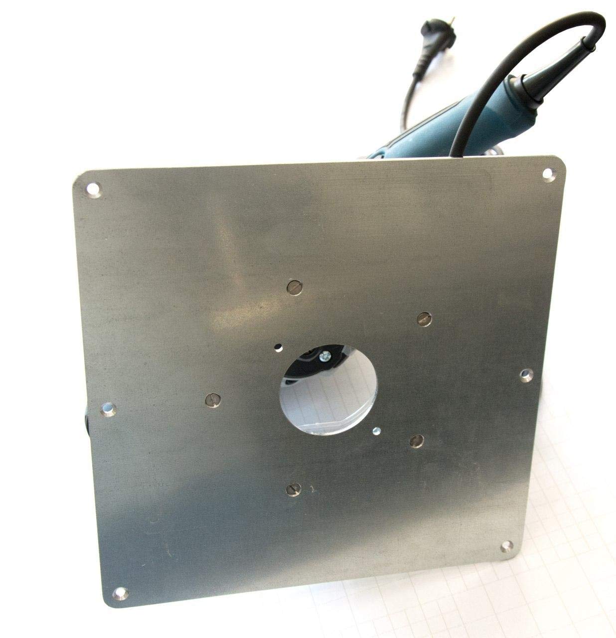 Tuneon Platte Einlegeplatte Stahl Frästisch für Bosch Profi GOF 1250 CE Oberfräse von Tuneon