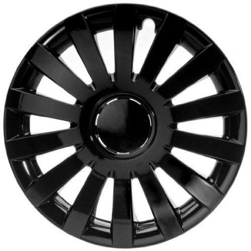 Tunershop 4 Radkappen Radzierblenden Typ Wind Black schwarz passend für Nissan 15 Zoll Stahlfelgen von Tunershop