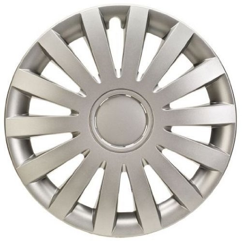 Tunershop 4 Radkappen Radzierblenden Typ Wind Silber passend für Suzuki 17 Zoll Stahlfelgen von Tunershop