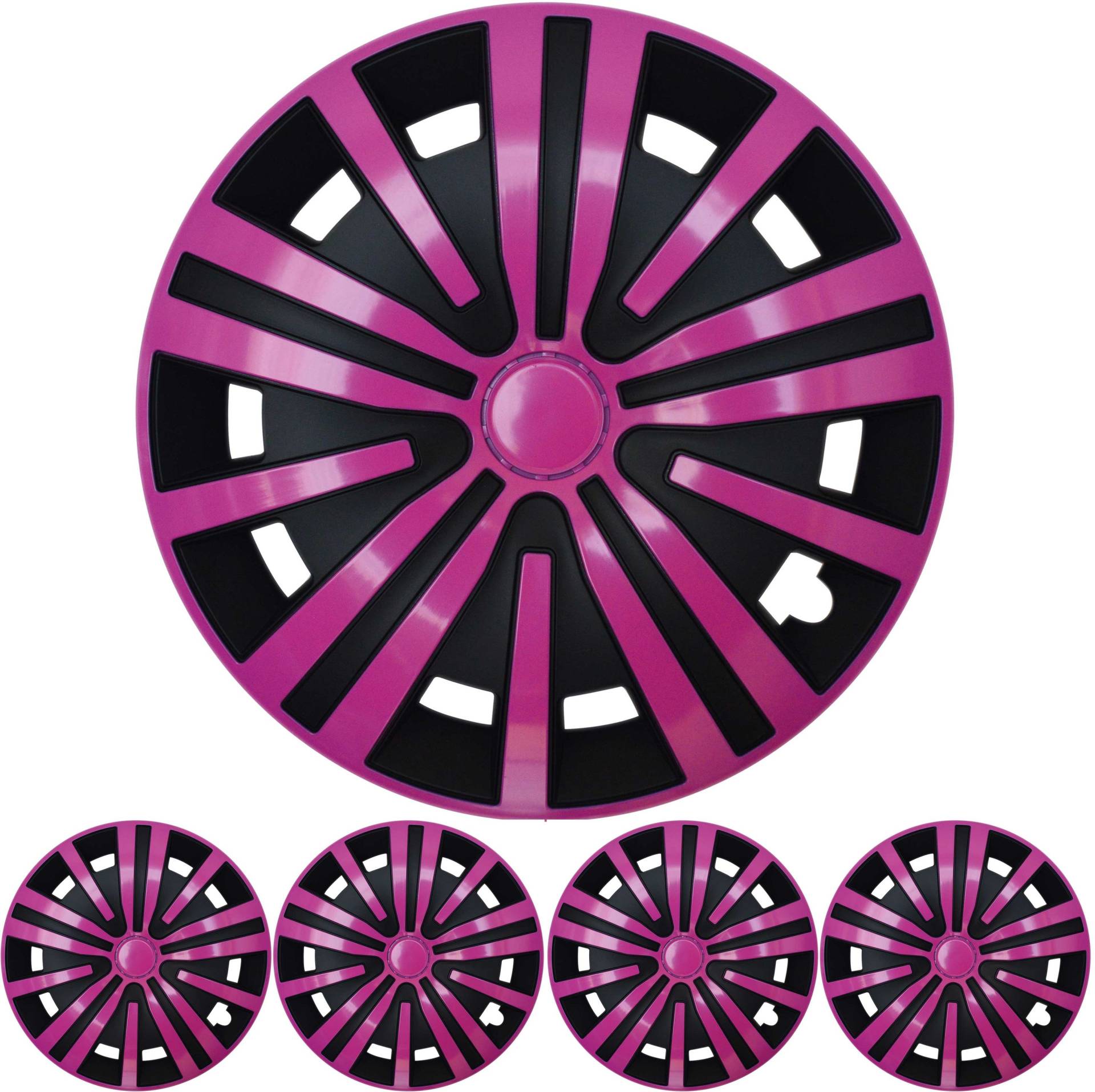 16 ZOLL 4x PREMIUM DESIGN Radkappen Radzierblenden Set Spinel in Pink Schwarz 16 ZOLL 4x PREMIUM DESIGN Radkappen Radzierblenden Set Spinel in Pink Schwarz von Tuning Fanatics