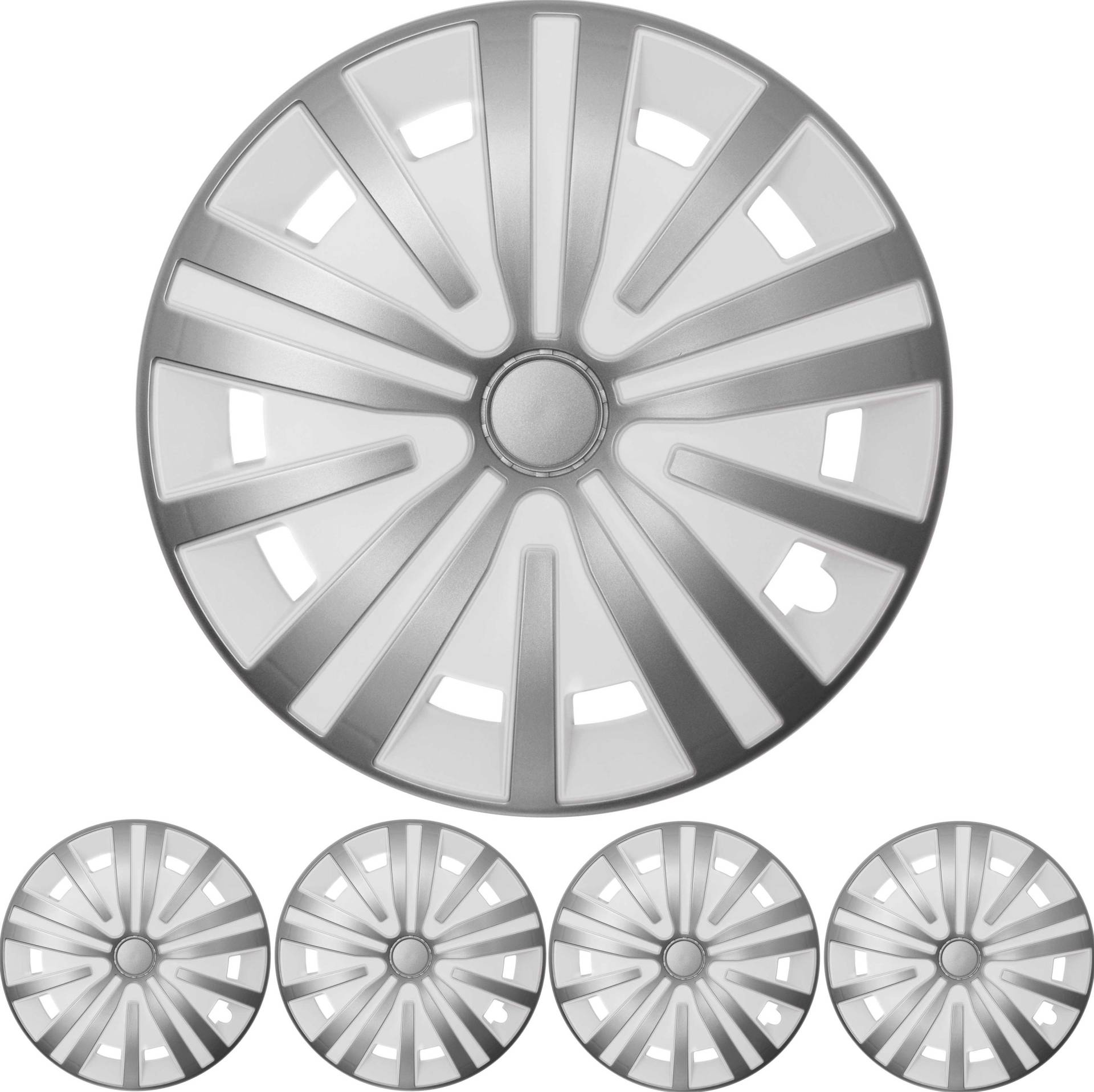 16 ZOLL 4x PREMIUM DESIGN Radkappen Radzierblenden Set Spinel in Silber / Weiß 16 ZOLL 4x PREMIUM DESIGN Radkappen Radzierblenden Set Spinel in Silber / Weiß von Tuning Fanatics