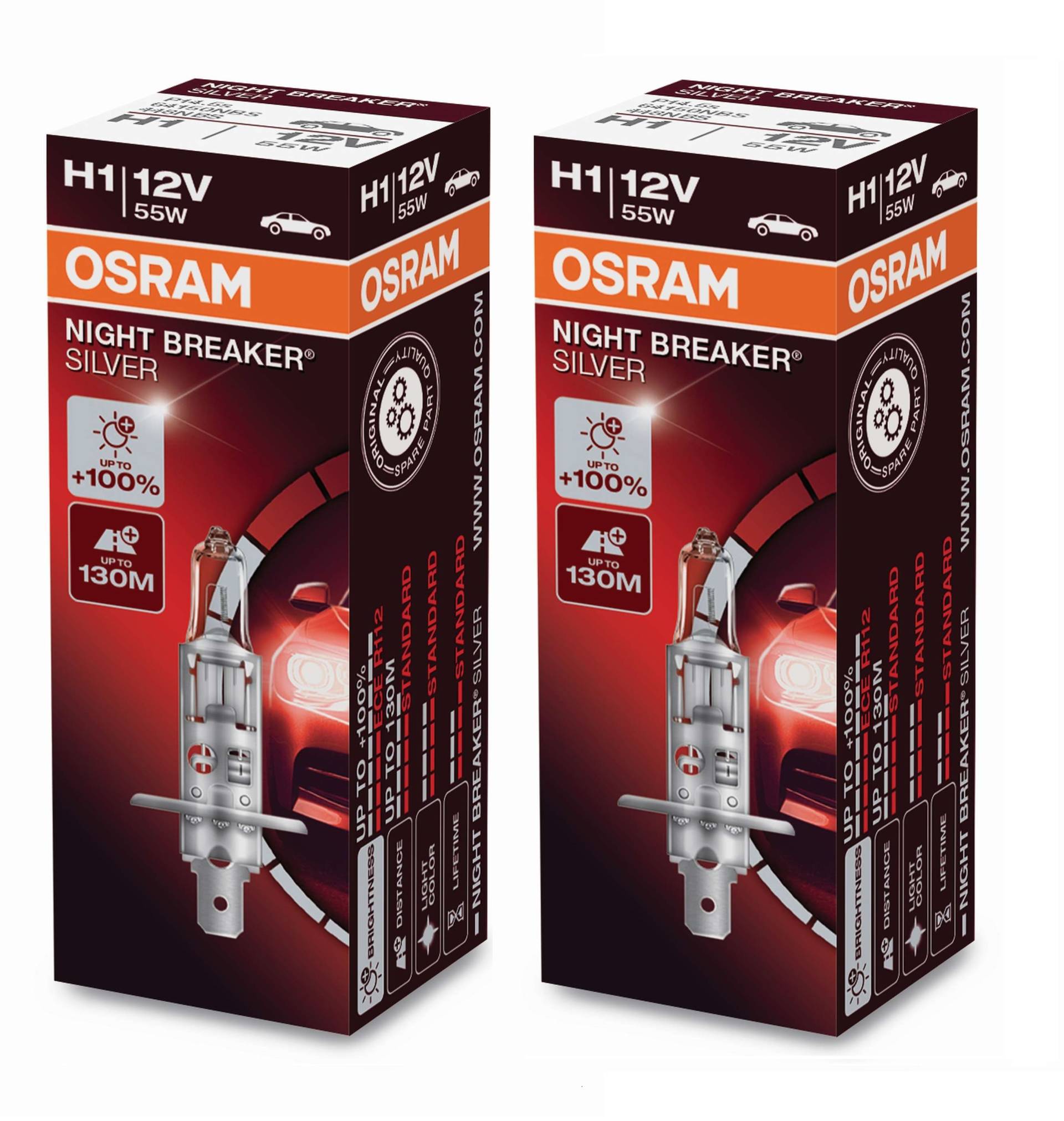 2 Stück OSRAM NIGHT BREAKER SILVER +100% Lampen Birnen für Scheinwerfer / Fassung H1 2 Stück OSRAM NIGHT BREAKER SILVER +100% Lampen Birnen für Scheinwerfer / Fassung H1 von OSRAM GmbH