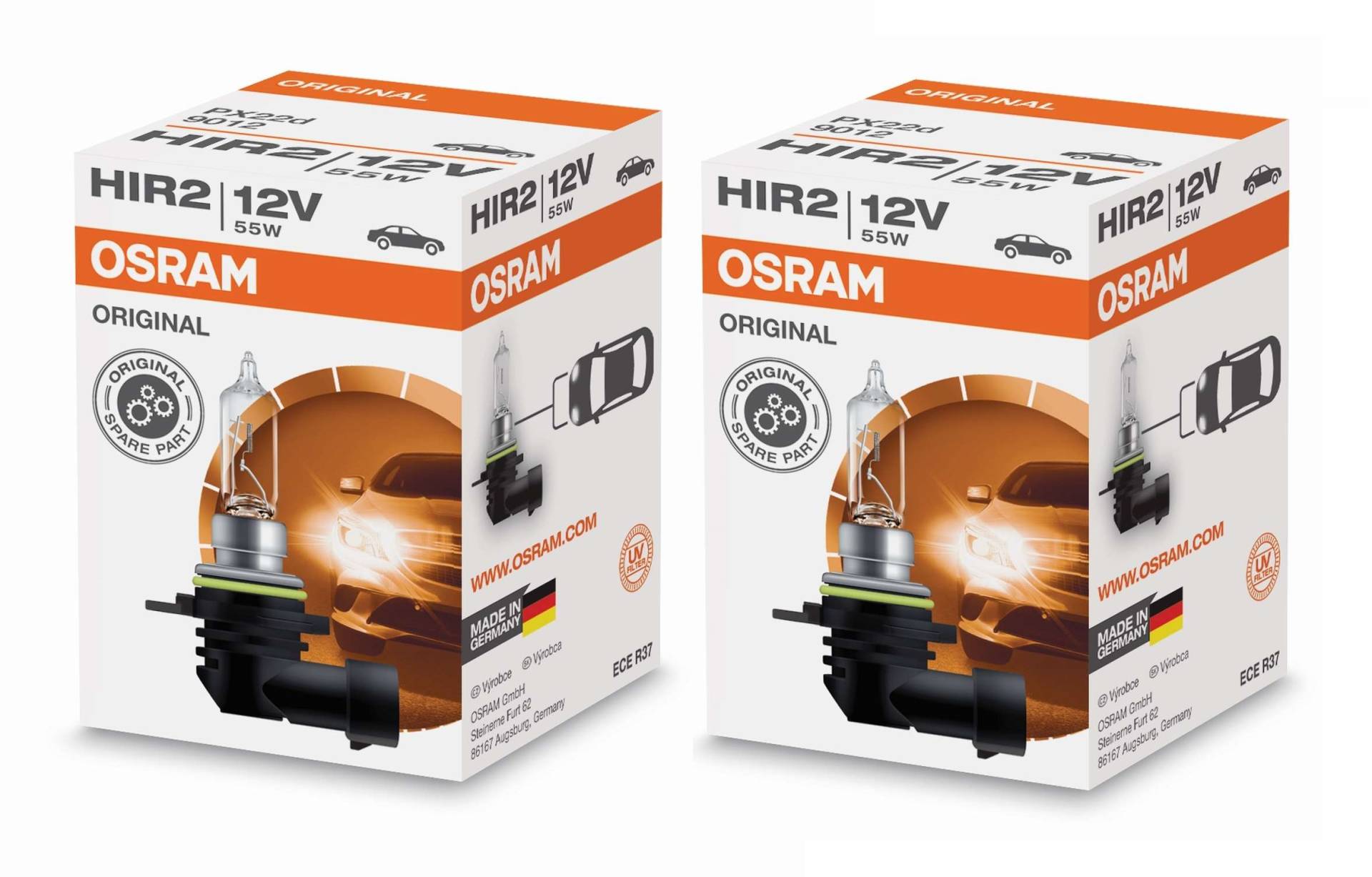 2 Stück OSRAM Original Lampen Birnen für Scheinwerfer / Fassung HIR2 55W 2 Stück OSRAM Original Lampen Birnen für Scheinwerfer / Fassung HIR2 55W von OSRAM GmbH
