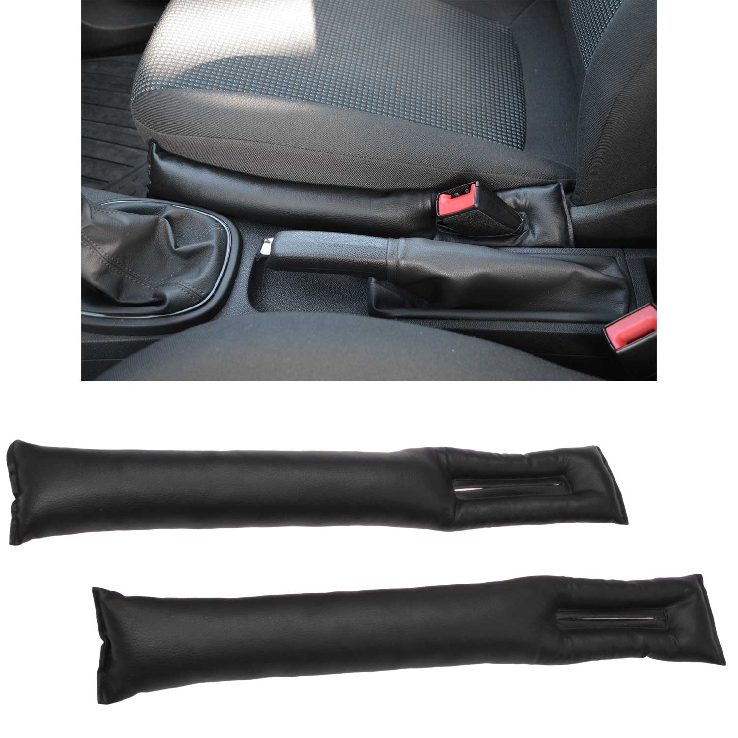 2x Autositz Lückenfüller Kunstleder Schwarz Polster Sitz Mittelkonsole Auto PKW 2x Autositz Lückenfüller Kunstleder Schwarz Polster Sitz Mittelkonsole Auto PKW von Diedrich Filmer GmbH