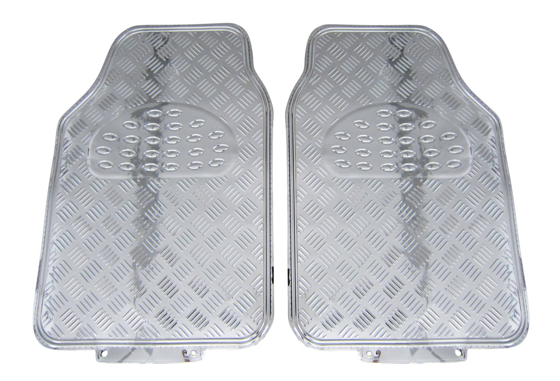 2x Gummi Fußmatten Gummifußmatten Autoteppich für VORN Chrom Riffelblech Look 2x Gummi Fußmatten Gummifußmatten Autoteppich für VORN Chrom Riffelblech Look von Diedrich Filmer GmbH