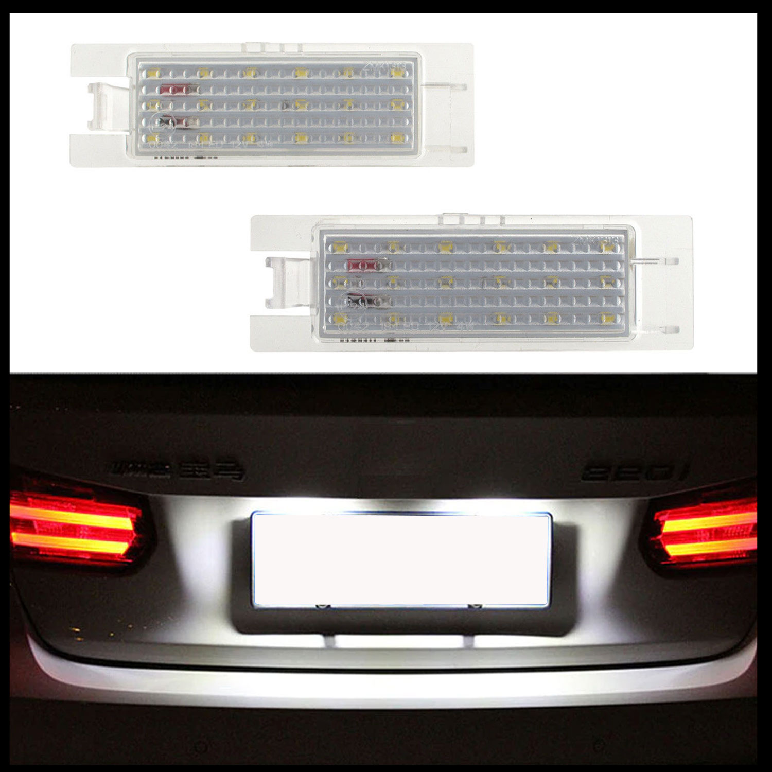 2x LED Kennzeichenbeleuchtung für Fiat Punto Van Marea Weekend Multipla Seicento von Tuning Fanatics