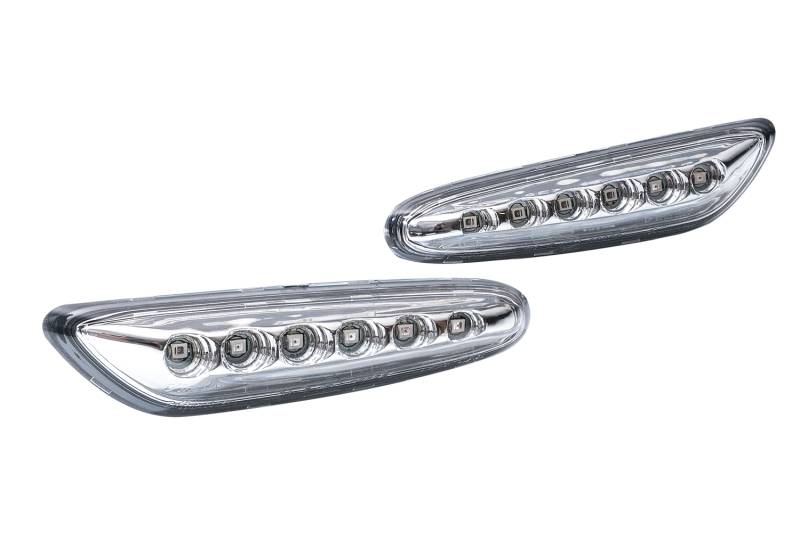 2x LED Seitenblinker Blinker in Chrom Silber SET für BMW 3er E46 / 5er E60 E61 / 1er E81 E87 E82 E88 von Tuning Fanatics