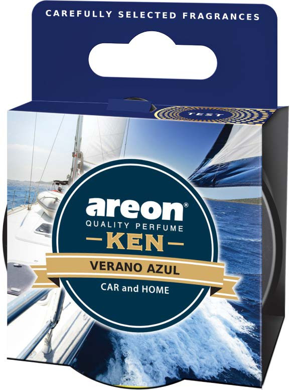 2x Original Areon KEN Autoparfüm Duftdose Duftbaum + DECKEL in Duft Verano Azul von erio FRESH GmbH & Co. KG
