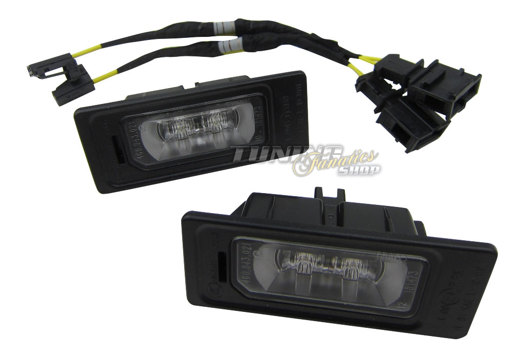 2x Original Skoda LED Kennzeichenbeleuchtung + CanBus Anschluss Adapter Kabel 8K 2x Original Skoda LED Kennzeichenbeleuchtung + CanBus Anschluss Adapter Kabel 8K von Volkswagen AG