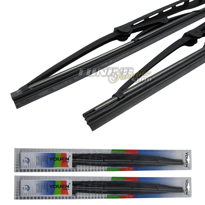 2x Premium CLASSIC Scheibenwischer Wischer Gummi Metallbügel SET in 450/380mm von Tuning Fanatics