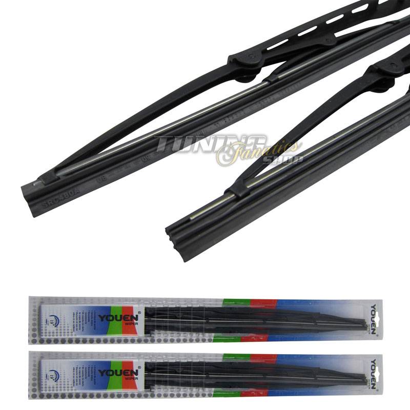2x Premium CLASSIC Scheibenwischer Wischer Gummi Metallbügel SET in 450/380mm von Tuning Fanatics