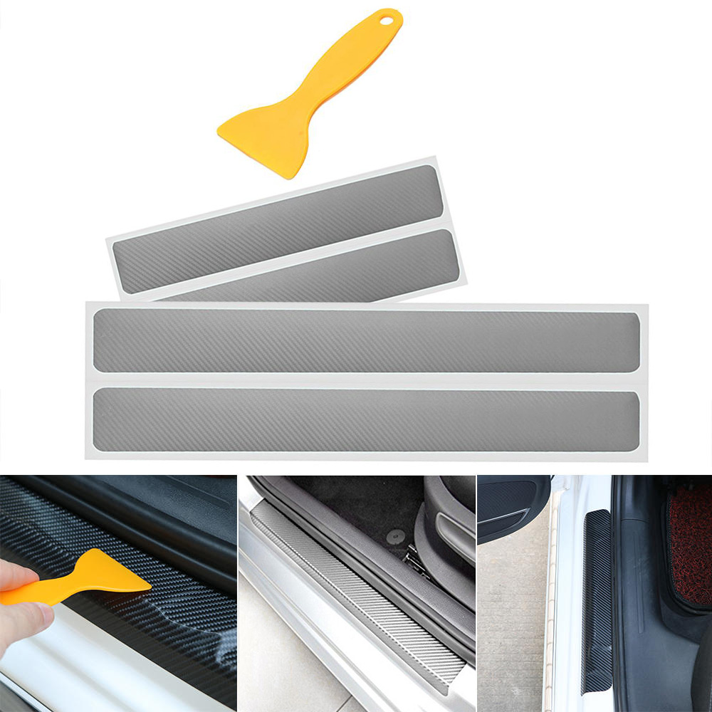 4x Einstiegsleiste Tür Leisten Verkleidung Design Folie Rakel Carbon Silber Grau 4x Einstiegsleiste Tür Leisten Verkleidung Design Folie Rakel Carbon Silber Grau von Simply NetTrade GmbH