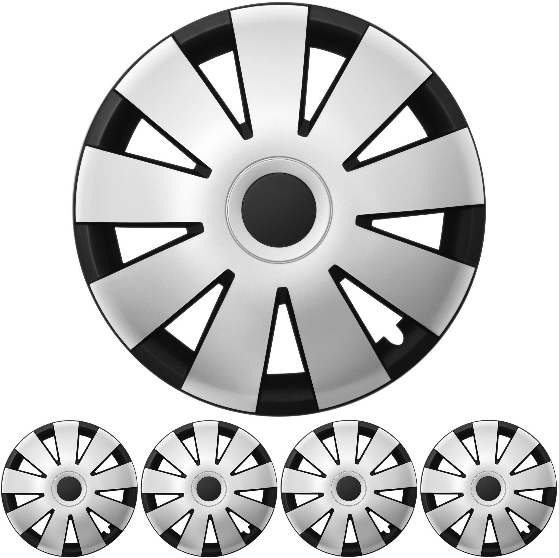 4x PREMIUM DESIGN Radkappen Radzierblenden "Nefryt" 15 ZOLL in Schwarz / Silber 4x PREMIUM DESIGN Radkappen Radzierblenden "Nefryt" 15 ZOLL in Schwarz / Silber von Tuning Fanatics
