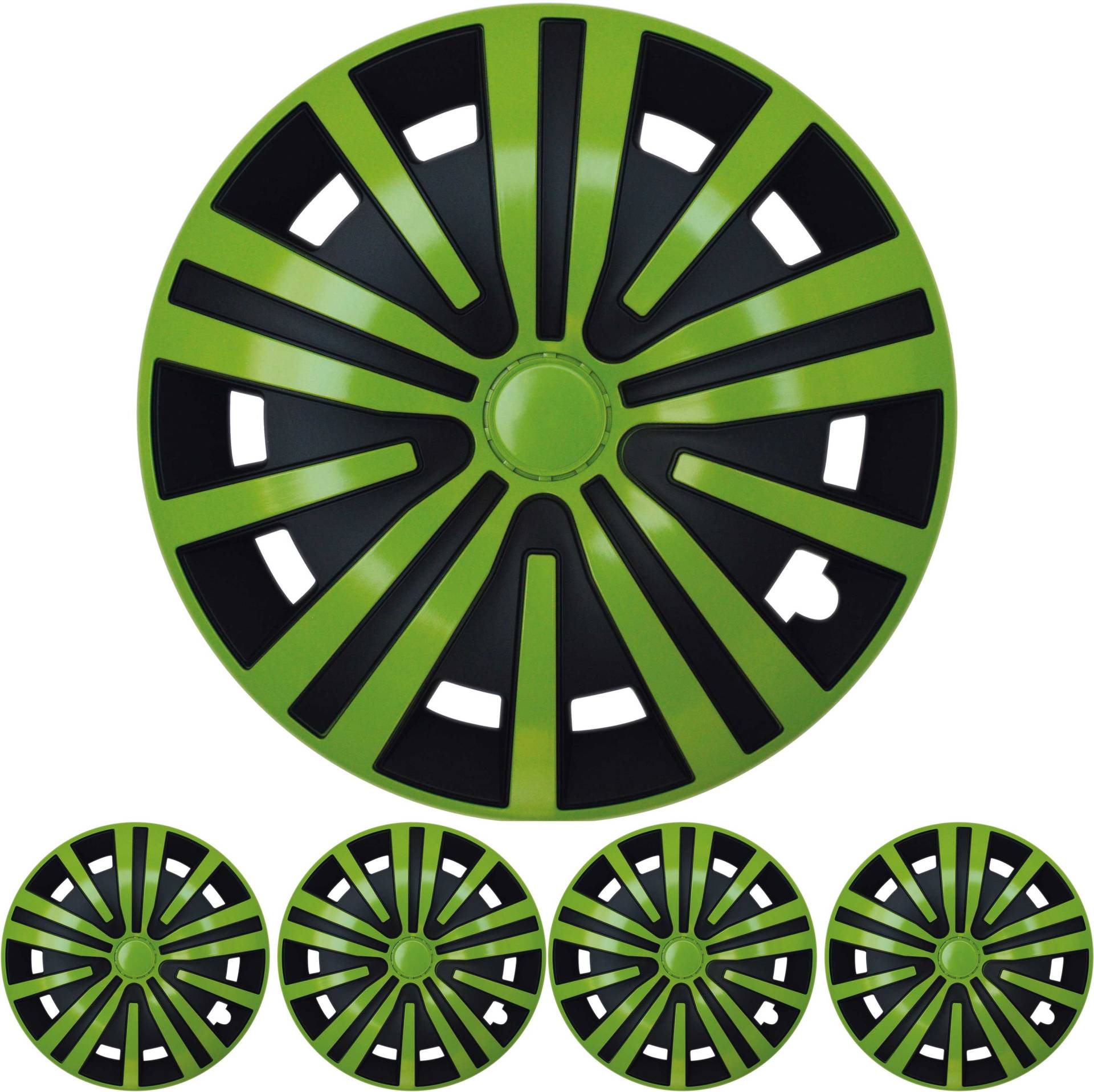4x PREMIUM DESIGN Radkappen Radzierblenden Set "Spinel" 15 ZOLL in Grün Schwarz 4x PREMIUM DESIGN Radkappen Radzierblenden Set "Spinel" 15 ZOLL in Grün Schwarz von Tuning Fanatics