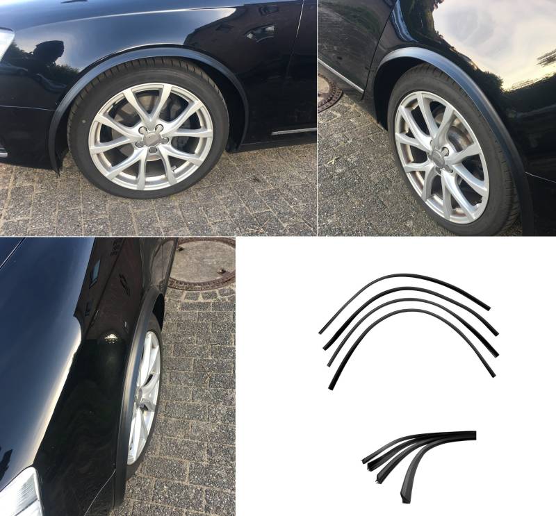 4x Radlauf Kotflügelverbreiterung Radlaufleisten Radlaufverbreiterung 2,5cm zuschneidbar selbstklebend für VW Golf 1 / Jetta 1 von Tuning Fanatics