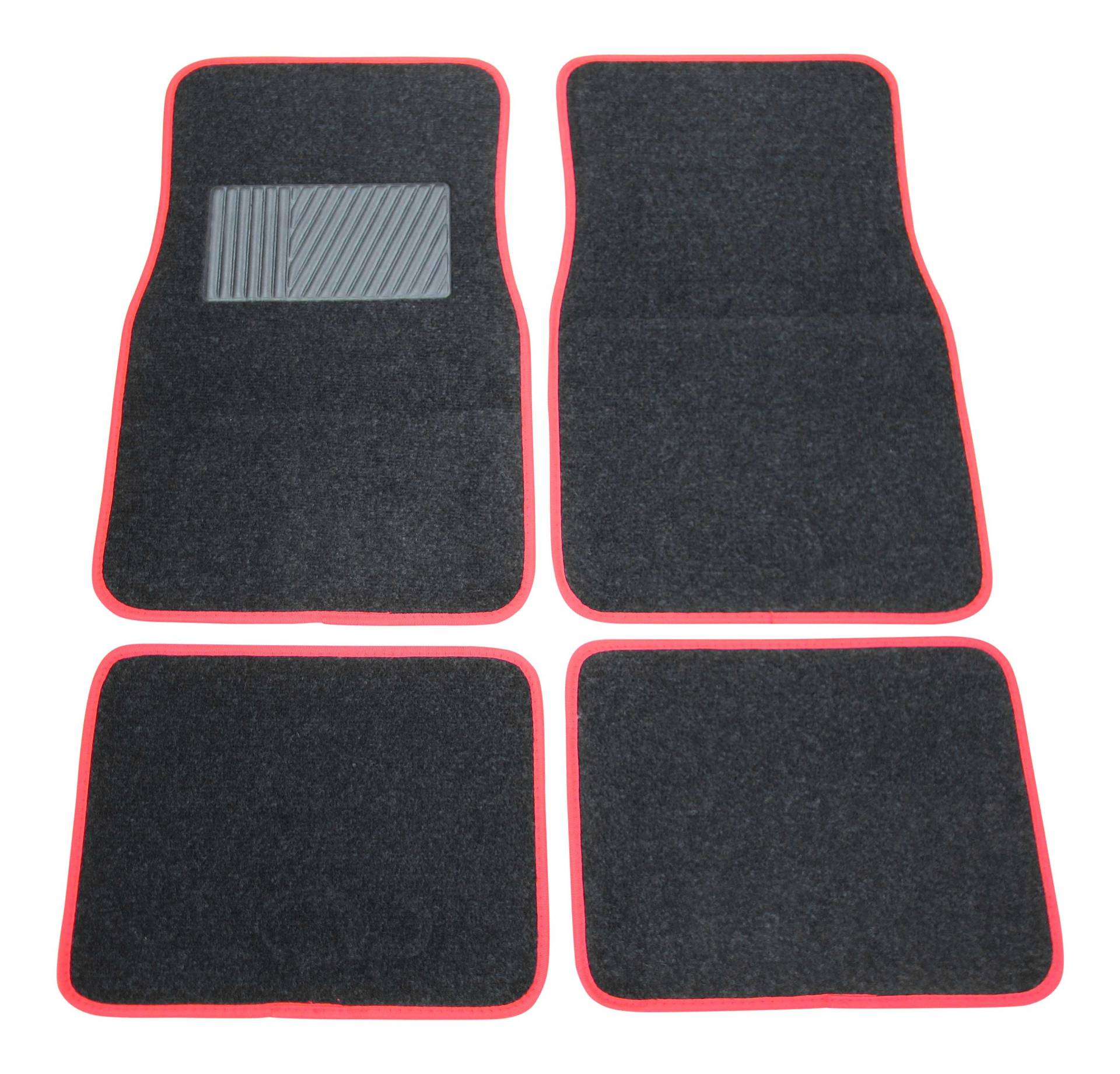 4x Textil Fußmatten Autoteppich VORN + HINTEN Schwarz / Rot für viele Fahrzeuge 4x Textil Fußmatten Autoteppich VORN + HINTEN Schwarz / Rot für viele Fahrzeuge von Diedrich Filmer GmbH
